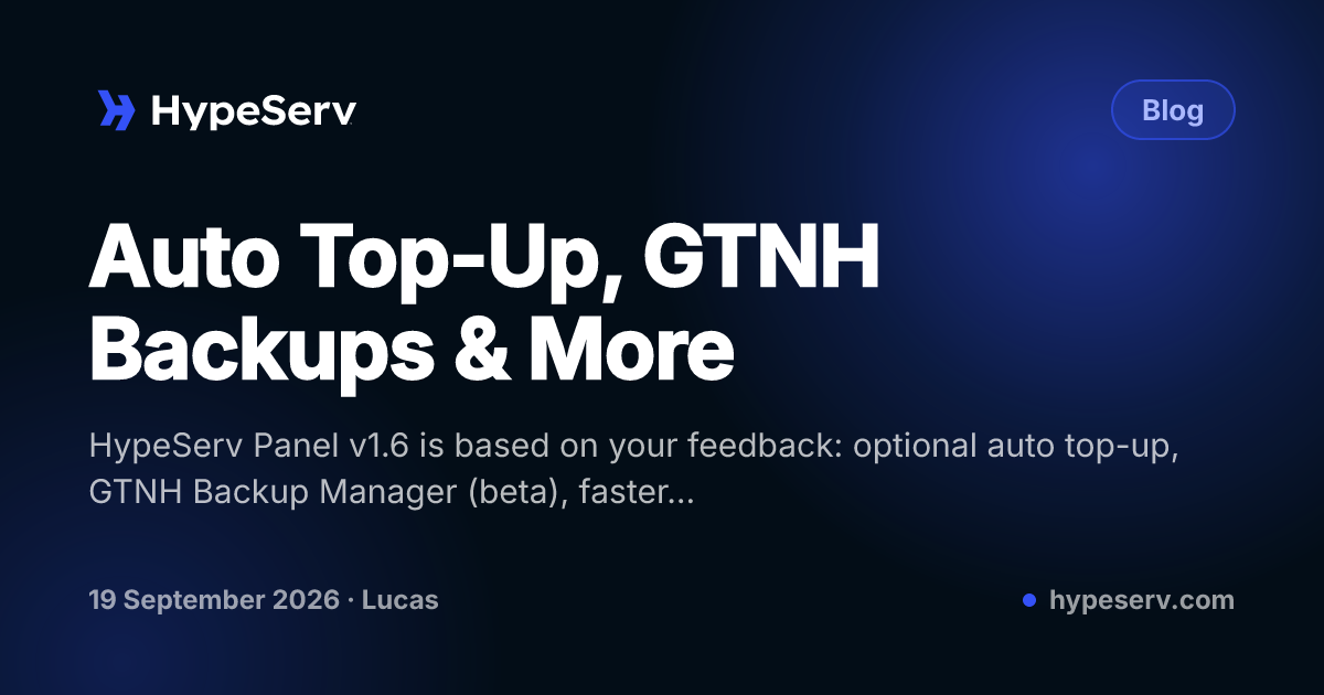 Auto Top-Up, GTNH Backups & More