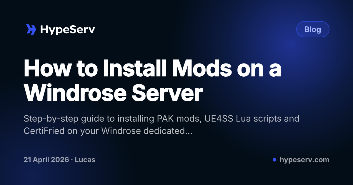 How to Install Mods on a Windrose Server