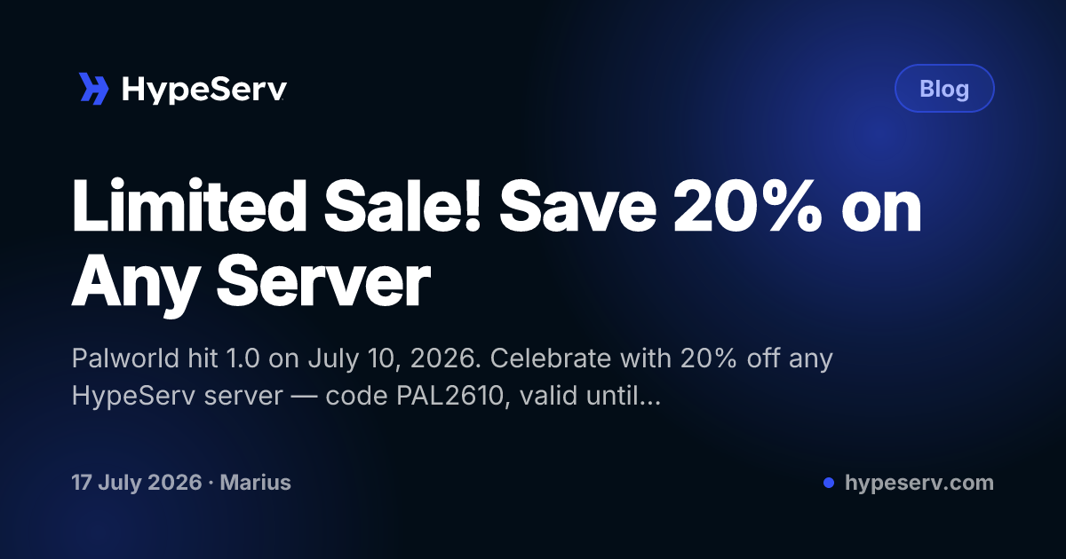 Limited Sale! Save 20% on Any Server